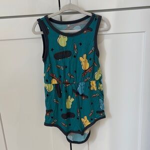 Posh Peanut Baby Skateboarding Print One Piece bamboo romper